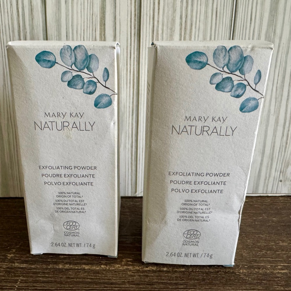 Lot of 2 Mary Kay Naturally Exfoliating Powder 2.64 oz 74g Each New Boxed